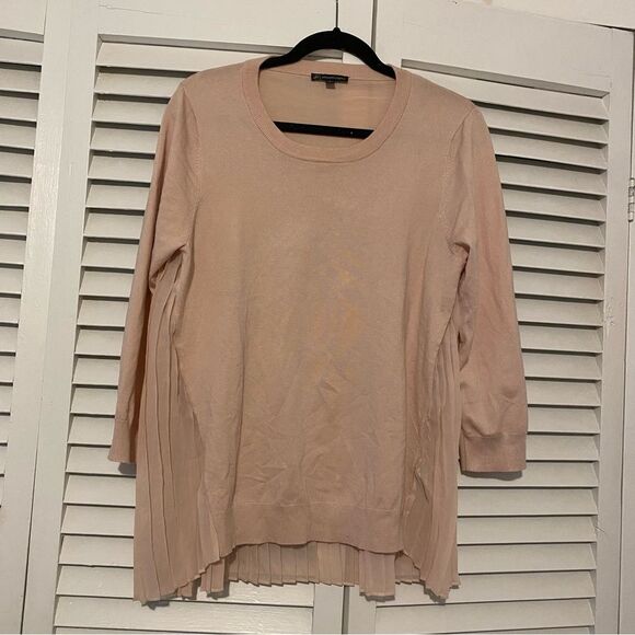 Adrianna Papell size Large Viscose Blend Pastel Pink Balletcore Blouse - Picture 1 of 8